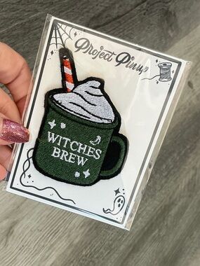 Green "Witches Brew" Mug Patch